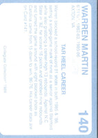 1989 Collegiate Collection North Carolina's Finest Warren Martin #140