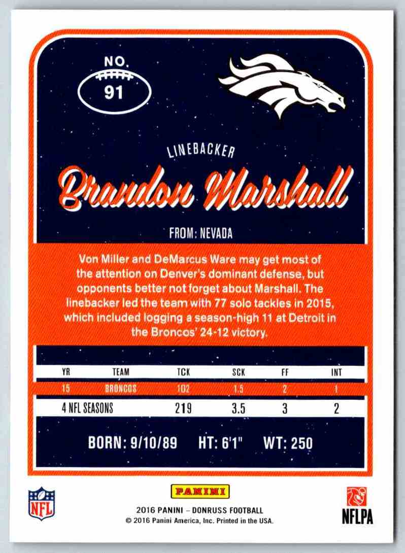 2016 Donruss Brandon Marshall