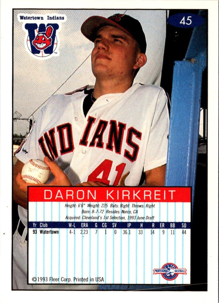 1993 Fleer Excel Daron Kirkreit