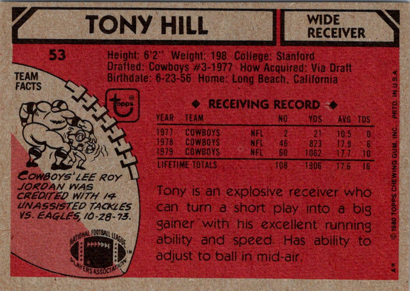 1980 Topps Tony Hill