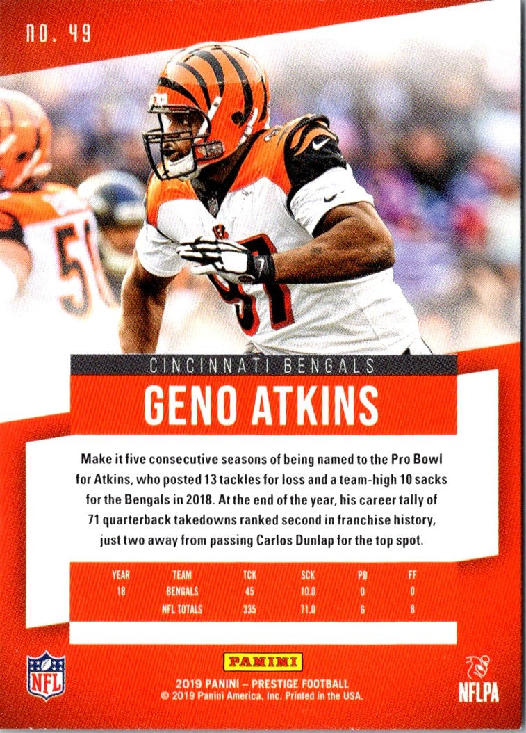 2019 Panini Prestige Geno Atkins