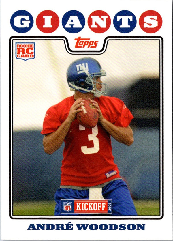 2008 Topps Kickoff Andre Woodson #168 Rookie