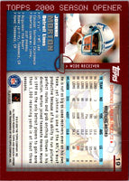 2000 Topps Season Opener Johnnie Morton #19