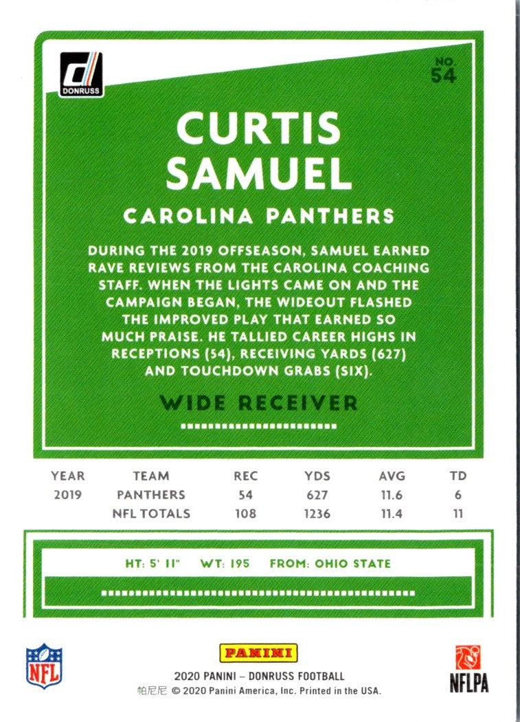 2020 Donruss Curtis Samuel