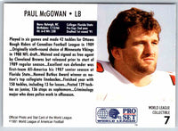 1991 Proset World League Paul McGowan #7