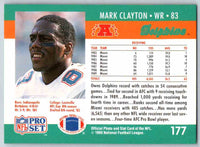1990 Pro Set Mark Clayton #177