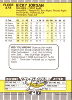 1989 Fleer Ricky Jordan #575 Rookie