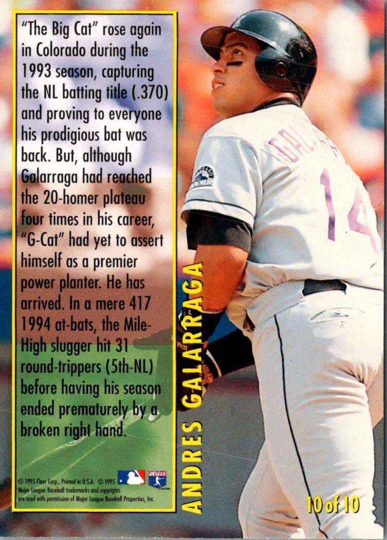1995 Ultra Home Run Kings Andres Galarraga