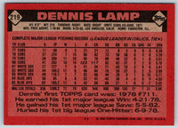 1986 Topps Dennis Lamp #219