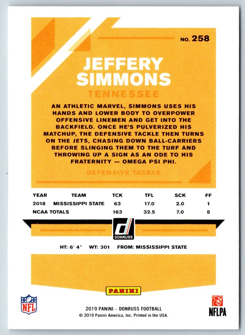 2019 Donruss Jeffery Simmons