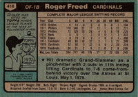 1980 Topps Roger Freed #418