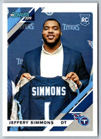 2019 Donruss Jeffery Simmons #258 Rookie