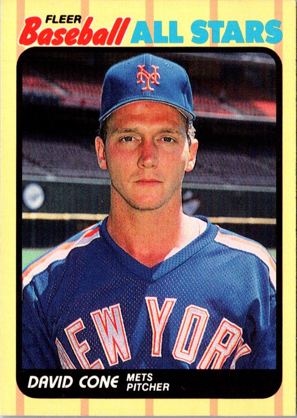 1989 Fleer Baseball All-Stars David Cone #9