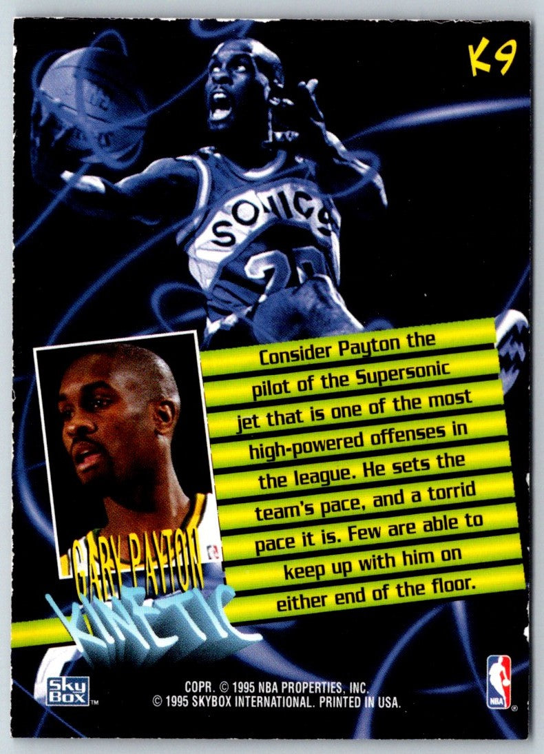 1995 SkyBox Premium Kinetic Gary Payton