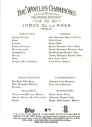 2012 Topps Allen & Ginter Jorge de la Rosa