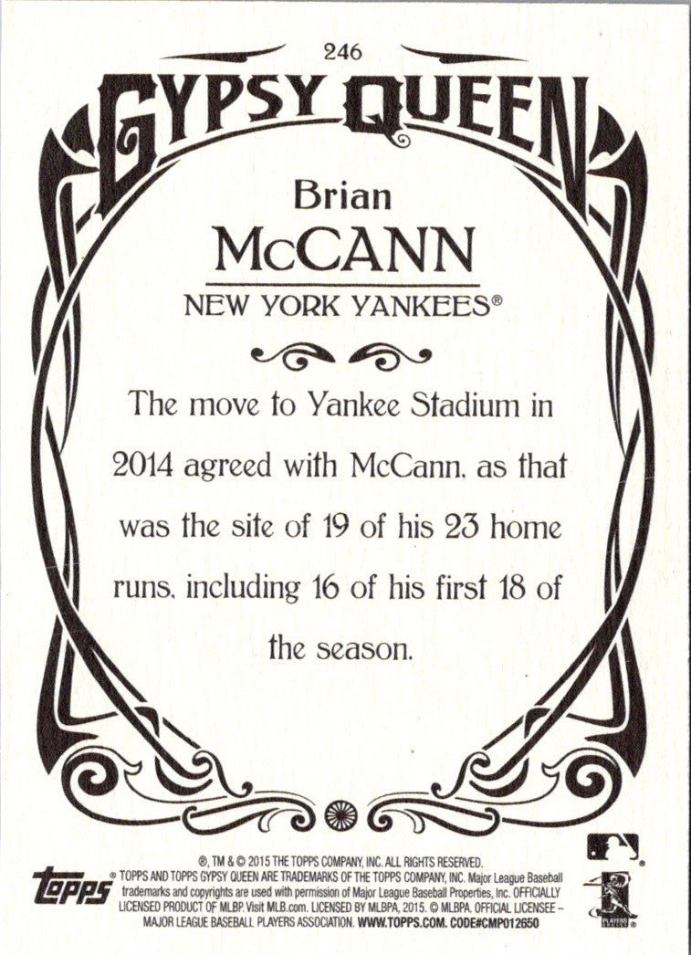 2015 Topps Gypsy Queen Brian McCann