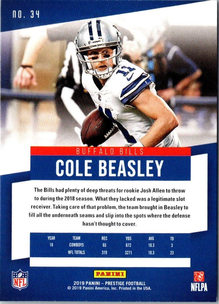 2019 Panini Prestige Cole Beasley