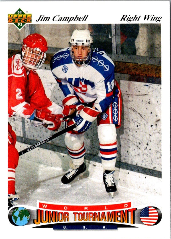 1991 Upper Deck Czech World Juniors Jim Campbell #71