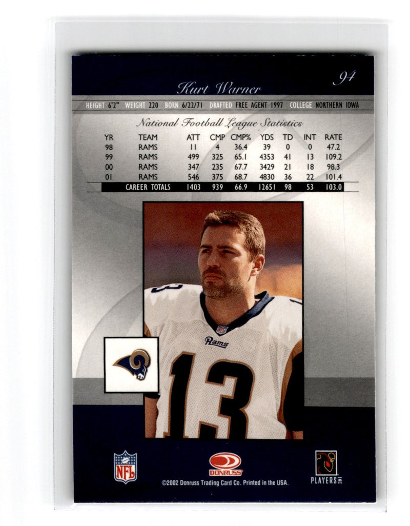 2002 Donruss Elite Kurt Warner