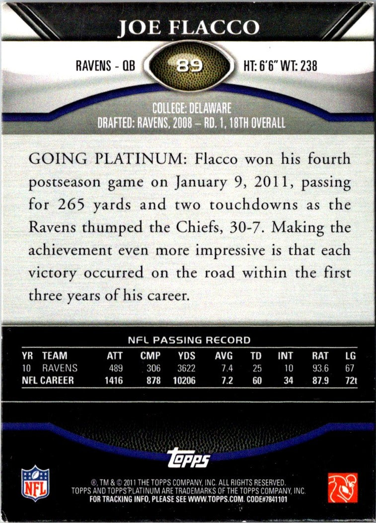 2011 Topps Platinum Joe Flacco