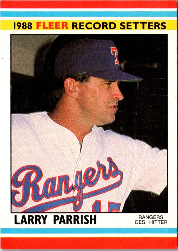 1988 Fleer Record Setters Larry Parrish #28