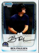 2011 Bowman Chrome Prospects Ben Paulsen