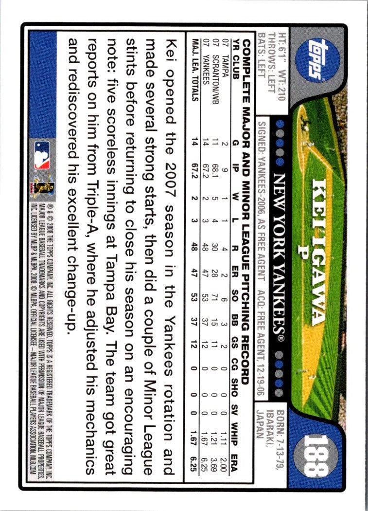 2008 Topps Kei Igawa