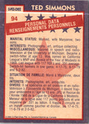 1984 O-Pee-Chee Ted Simmons