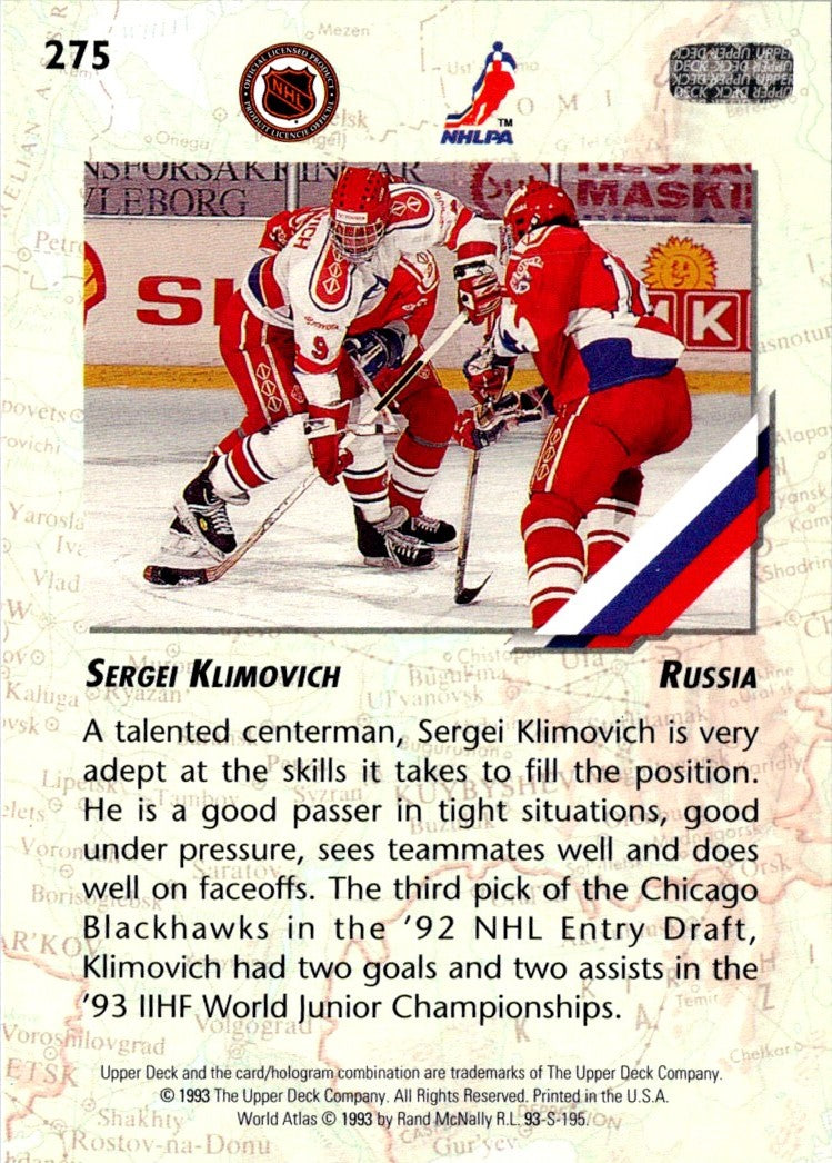 1993 Upper Deck Sergei Klimovich