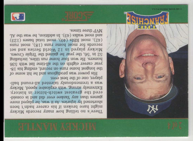 1992 topps Mickey Mantle #