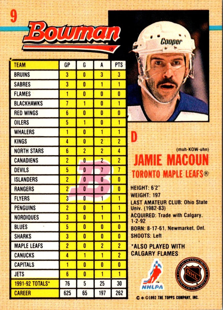 1992 Bowman Jamie Macoun