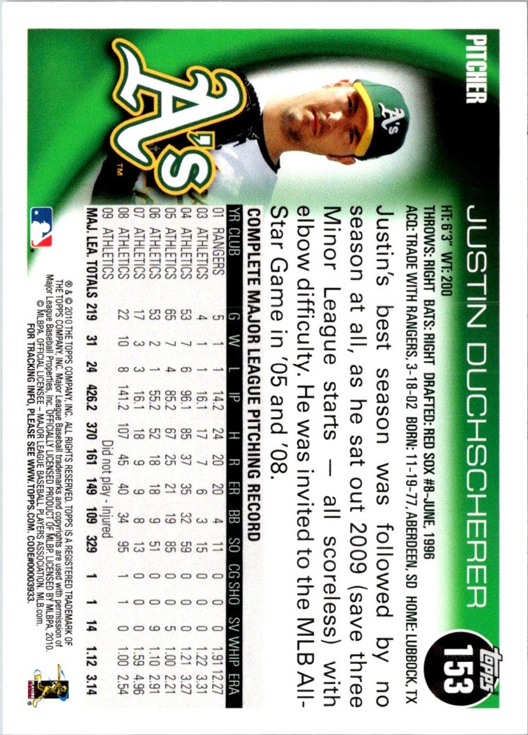 2010 Topps Justin Duchscherer