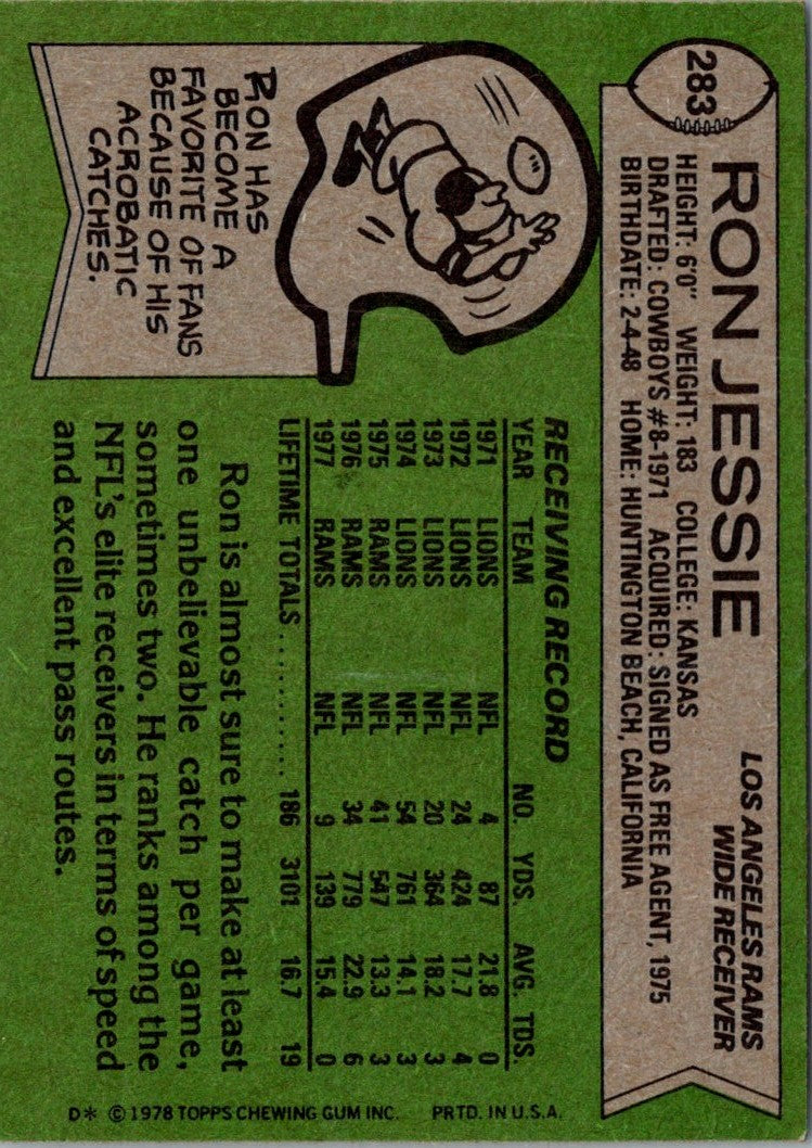 1978 Topps Ron Jessie