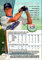 1999 Stadium Club Josh McKinley #152 Rookie