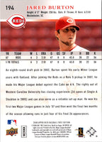 2008 Upper Deck First Edition Jared Burton #194