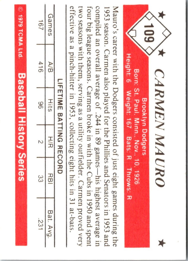 1979 TCMA 50's Carmen Mauro