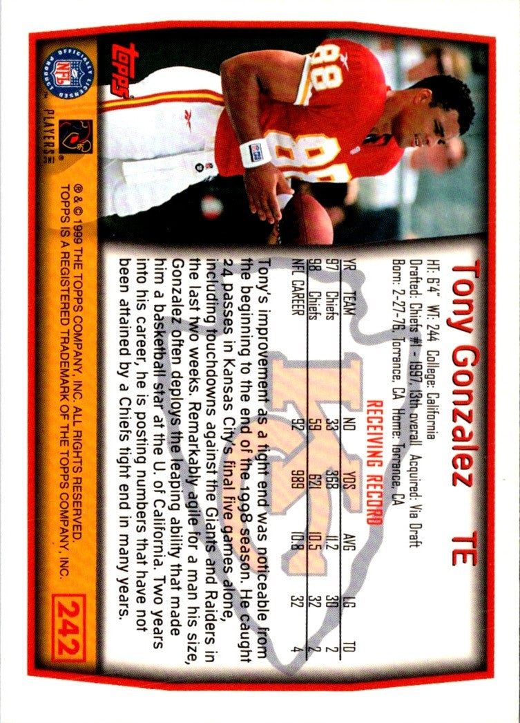 1999 Topps Tony Gonzalez