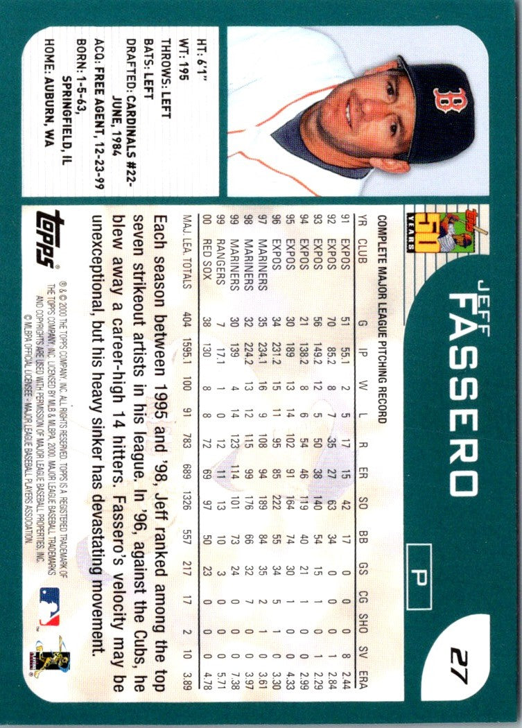 2001 Topps Jeff Fassero