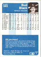 1984 Fleer Bud Black #343