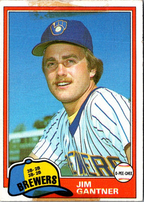 1981 O-Pee-Chee Jim Gantner #122