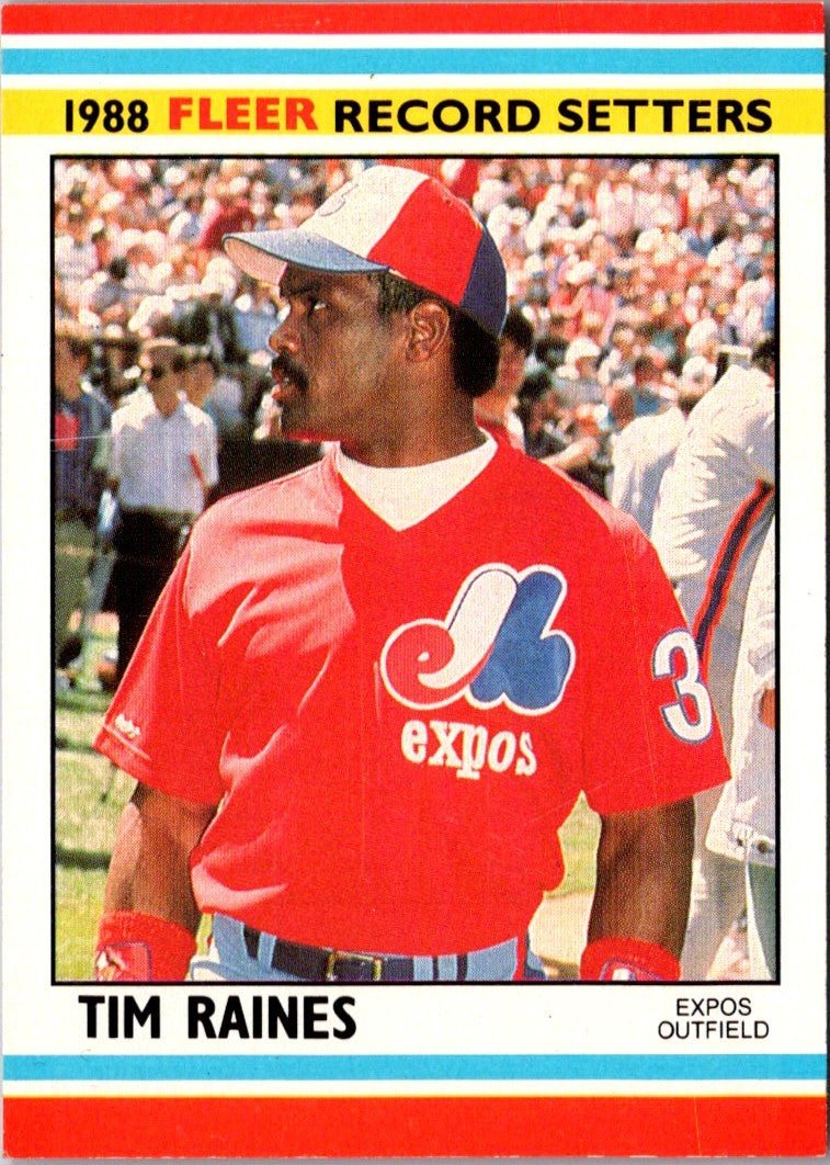 1988 Fleer Award Winners Tim Raines