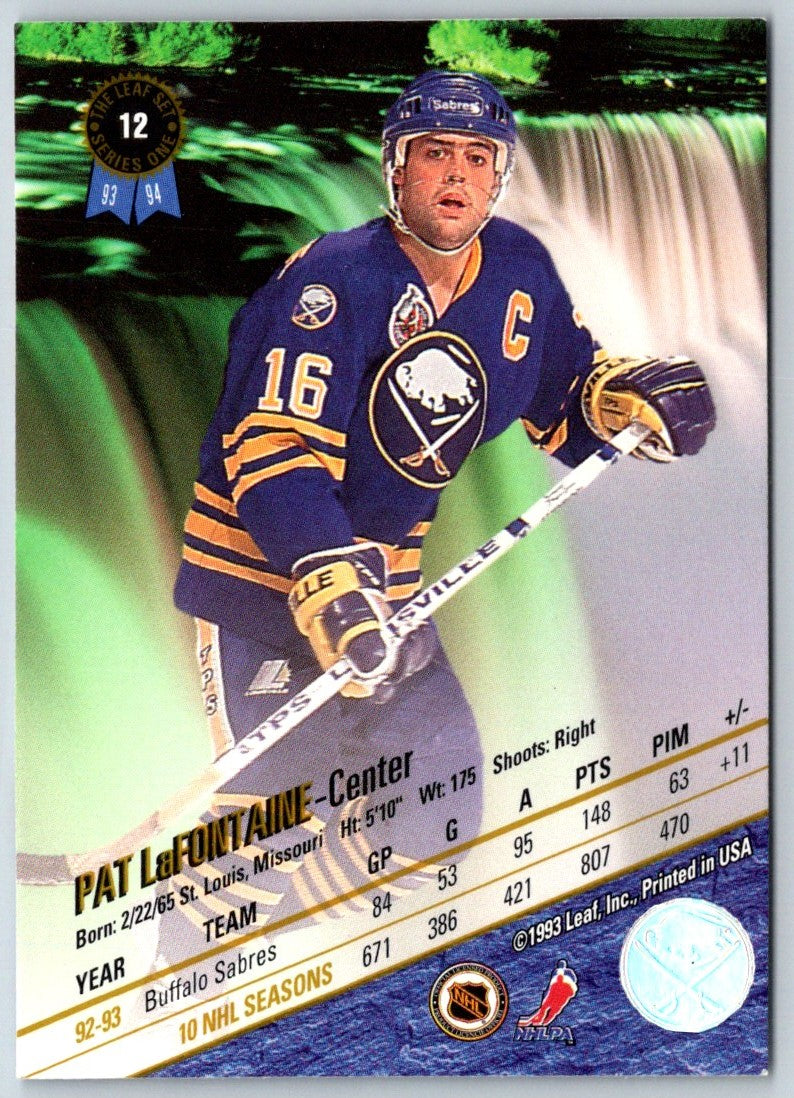 1993 Leaf Pat LaFontaine