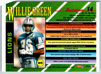 1993 Bowman Football Willie Green #14