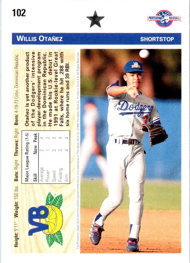 1992 Upper Deck Minors Willis Otanez