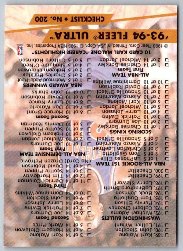 1992 Fleer Karl Malone #225