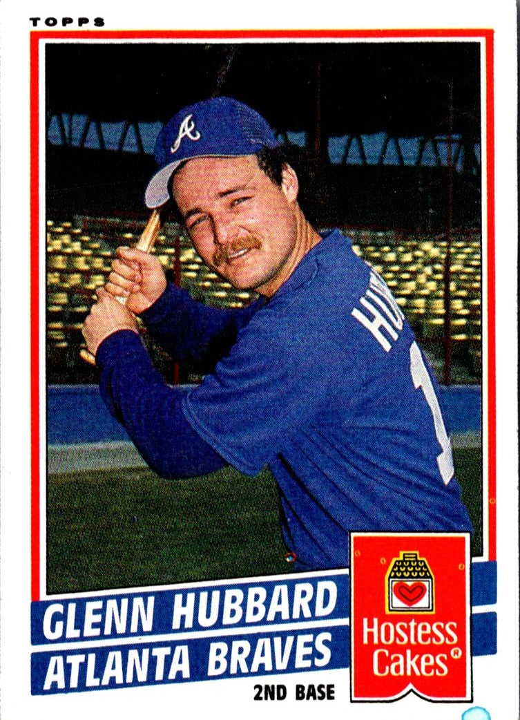 1985 Topps Hostess Atlanta Braves Glenn Hubbard