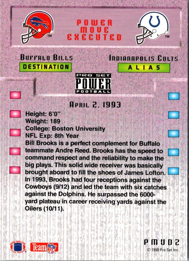 1993 Pro Set Power Update Moves Gold Bill Brooks