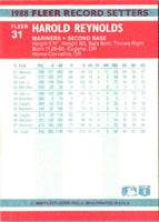1988 Fleer Record Setters Harold Reynolds #31