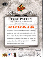 2008 Upper Deck A Piece of History Troy Patton #119 Rookie