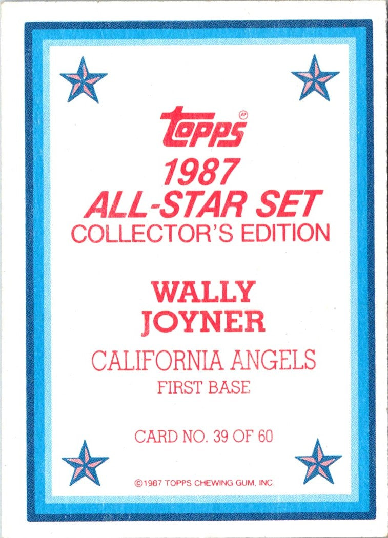 1987 Topps Glossy Wally Joyner